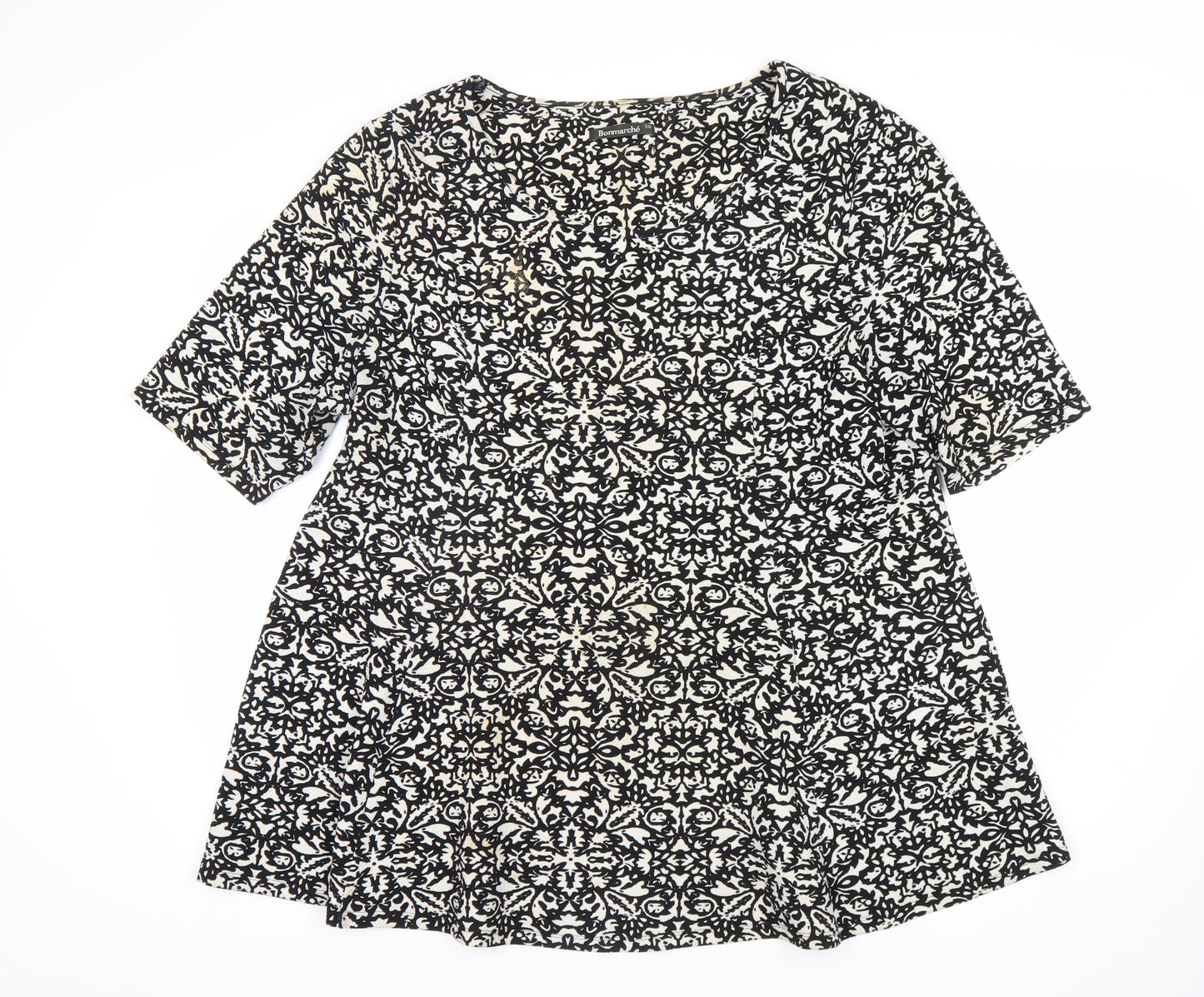 Bonmarche Women's Black Floral Tunic Size 20