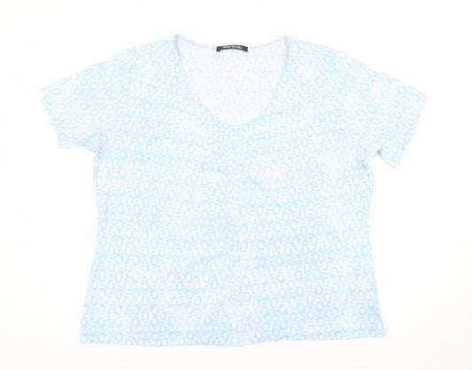 Randy Berry Women's Blue Animal Print T-Shirt