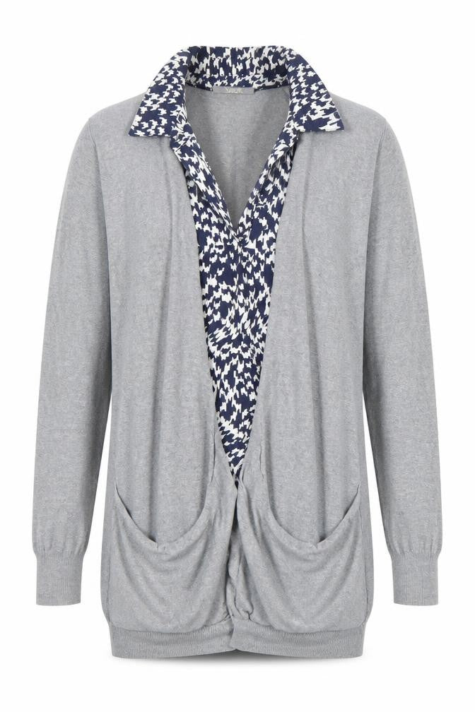 South Women's Grey Cardigan UK Size 12 Cotton