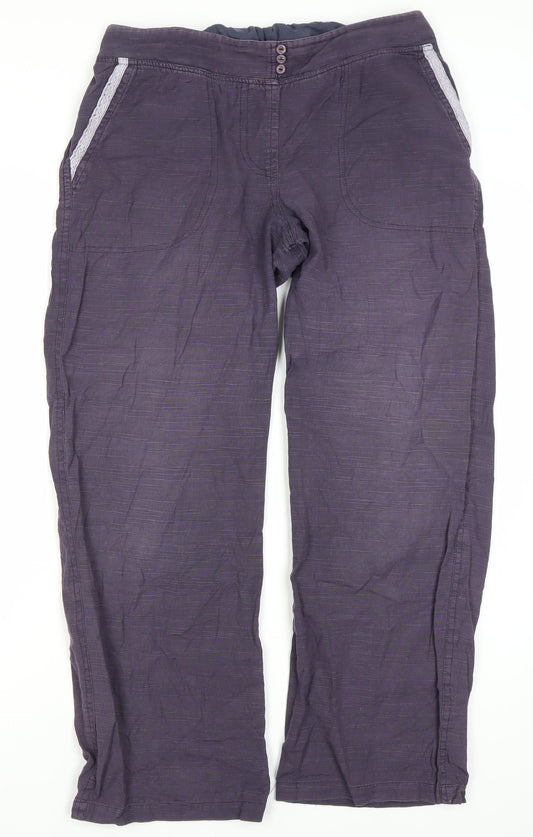 Nomads Women's Purple Straight Trousers Size 12