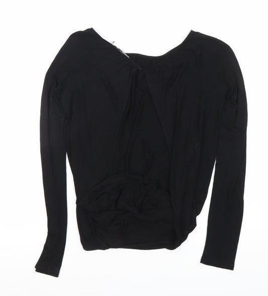 Reiss Women's Black XS Long Sleeve Top