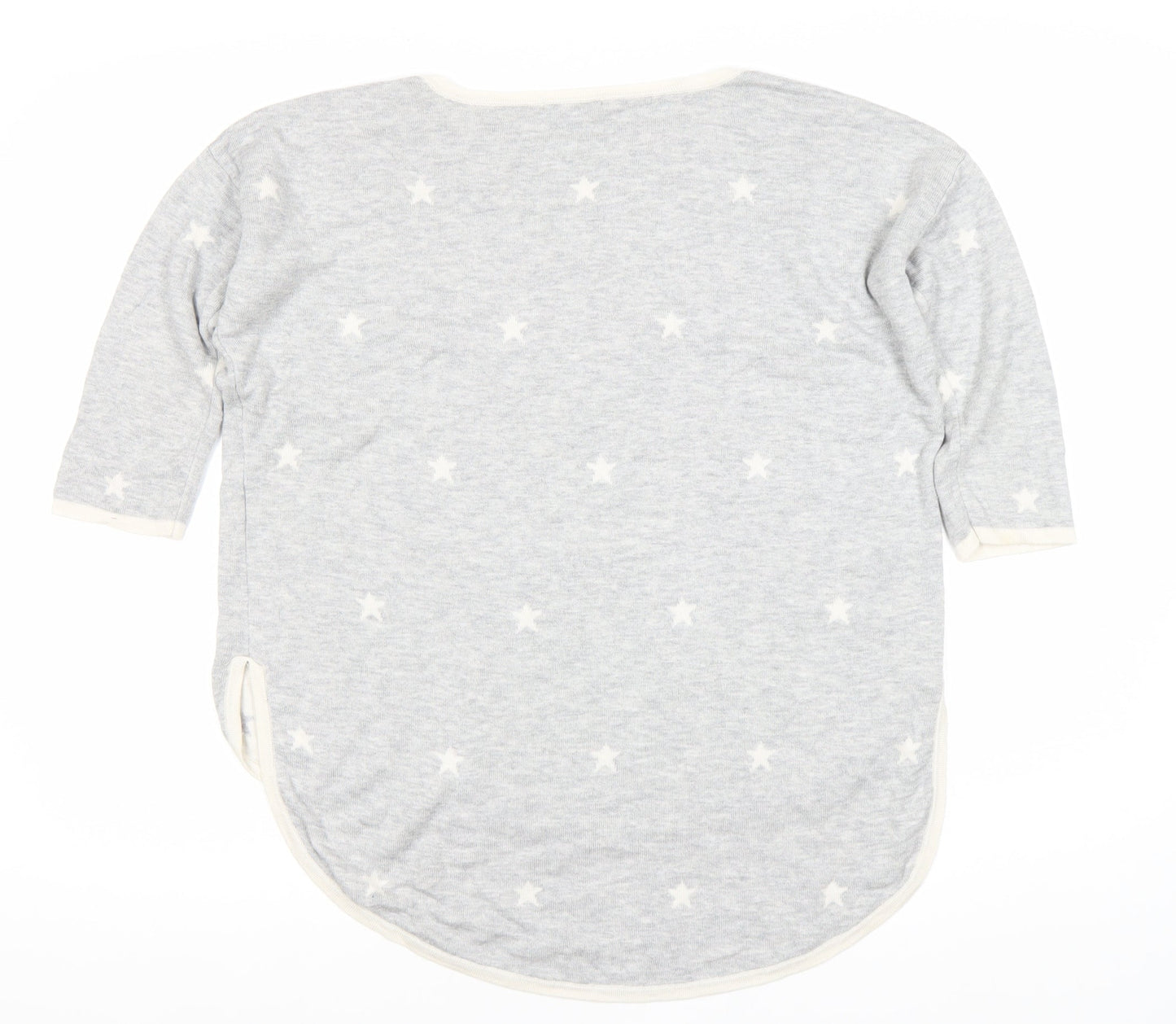Peace & Calm Women's Grey Star T-Shirt 3/4 Sleeve