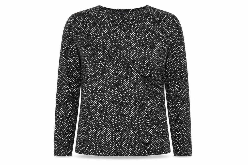 Marks and Spencer Black Polka Dot Top - Size 14
