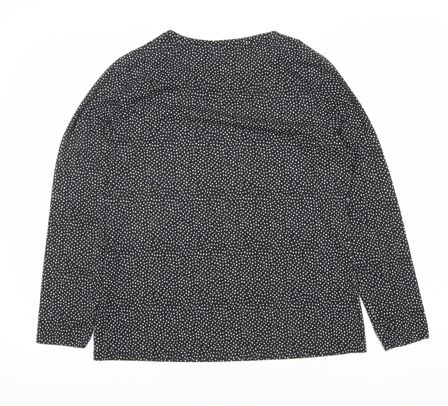 Marks and Spencer Black Polka Dot Top - Size 14
