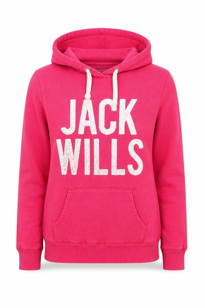 Womens UK 8 Regular Jack Wills Pink Pullover Hoodie