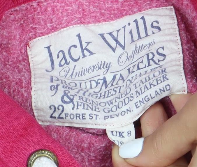 Jack Wills Pink Women's Hoodie Size 8