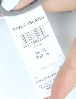River Island Women's Grey Sequin Blouse Size 12