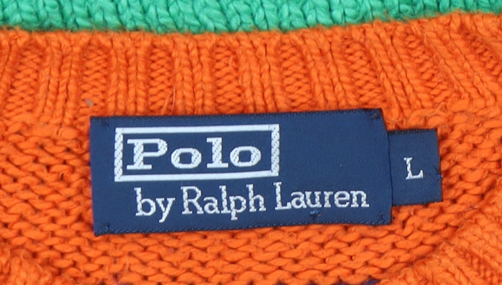 Polo by Ralph Lauren Multicoloured Striped Knit Jumper, L