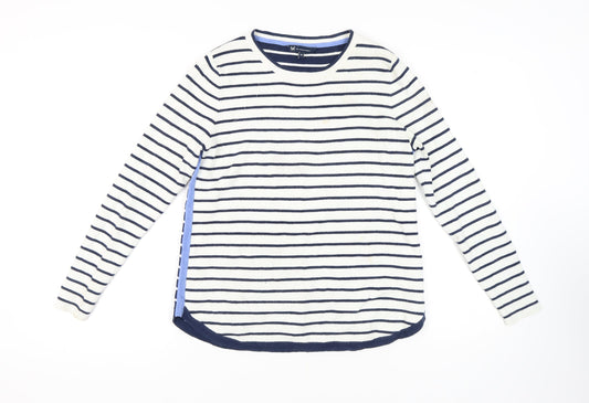 Crew Clothing Co Women's Blue 14 Striped Pullover Jumper