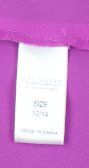 Anna Scholz Women's Purple Silk Blouse Size 14