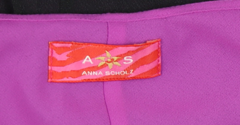 Anna Scholz Women's Purple Silk Blouse Size 14