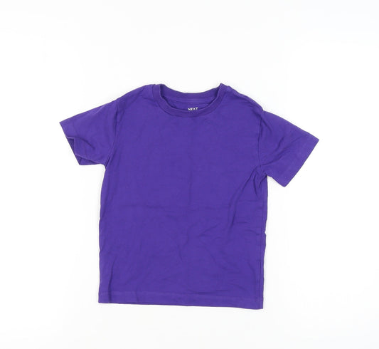 Next Boys Purple T-Shirt, 5 Years, Short Sleeve, Cotton