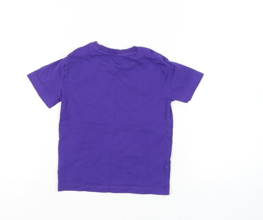 Next Boys Purple T-Shirt, 5 Years, Short Sleeve, Cotton