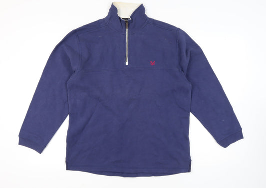 Crew Clothing Co. Men's Blue M 1/4 Zip Sweatshirt