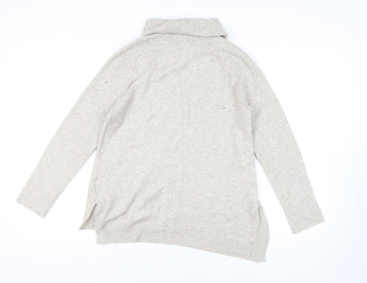 White Stuff Women's Beige Roll Neck Pullover Jumper Size 12