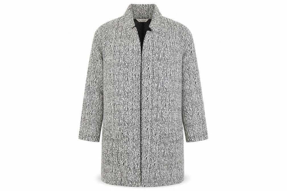 Front view of Miss Selfridge Women's Black & White Knit Coat, size 12