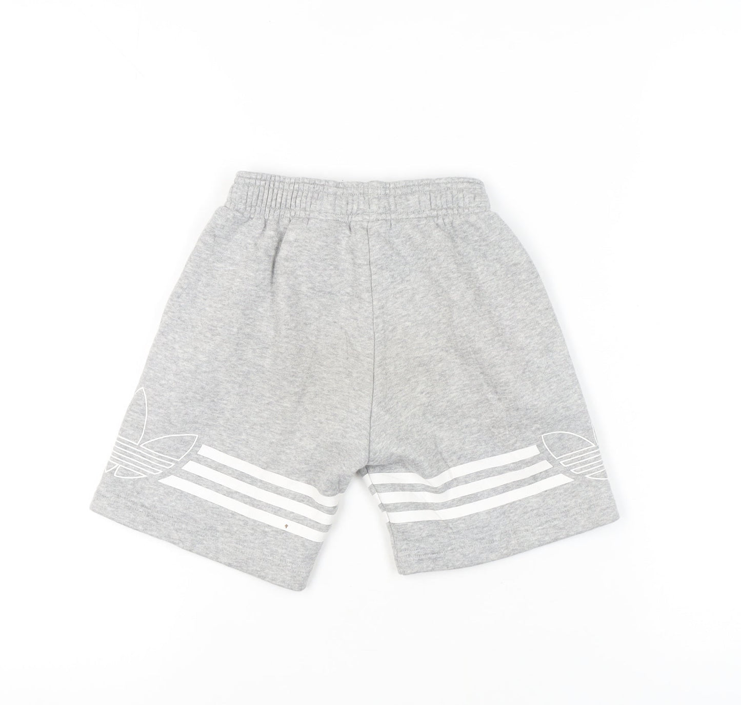 Adidas Boys Grey Athletic Shorts, 5-6 Years, Elastic Waist