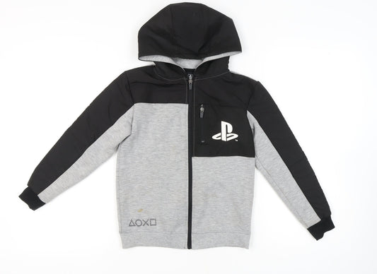 PlayStation Boys Black/Grey Full Zip Hoodie 9-10 Years