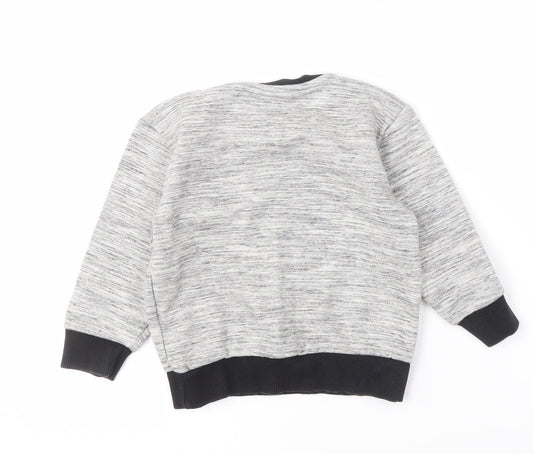 Next Boys Grey Pullover Sweatshirt, 2-3 Years, Crew Neck