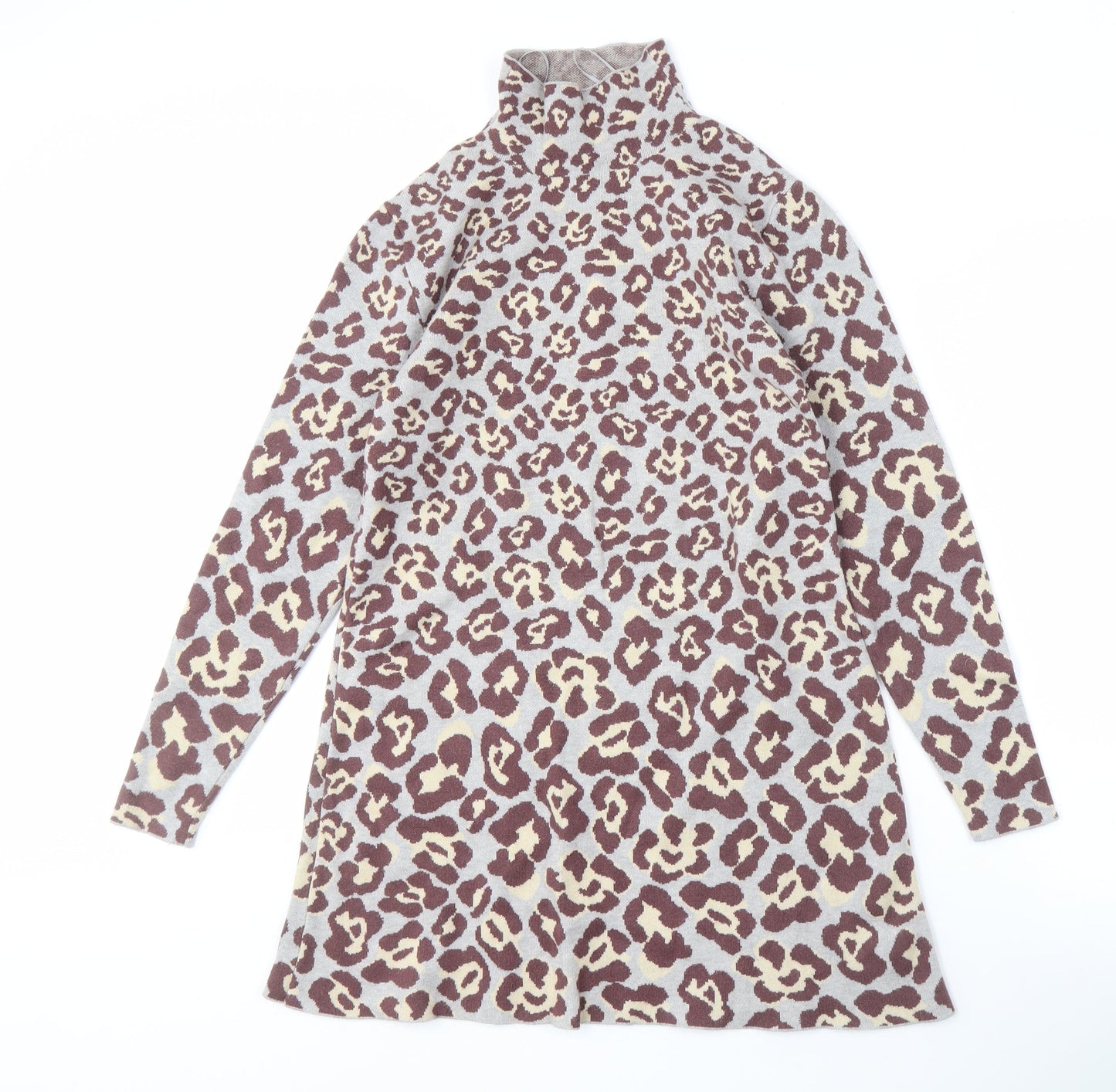 ZARA Women's Multicoloured Animal Print Dress M