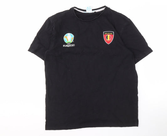 UEFA Euro 2020 Men's Black M T-Shirt, Sports Theme