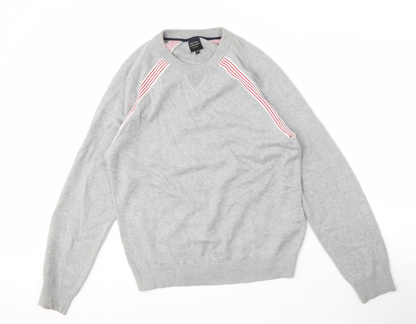Maison Cinqcent Men's Grey Knit Pullover Jumper M