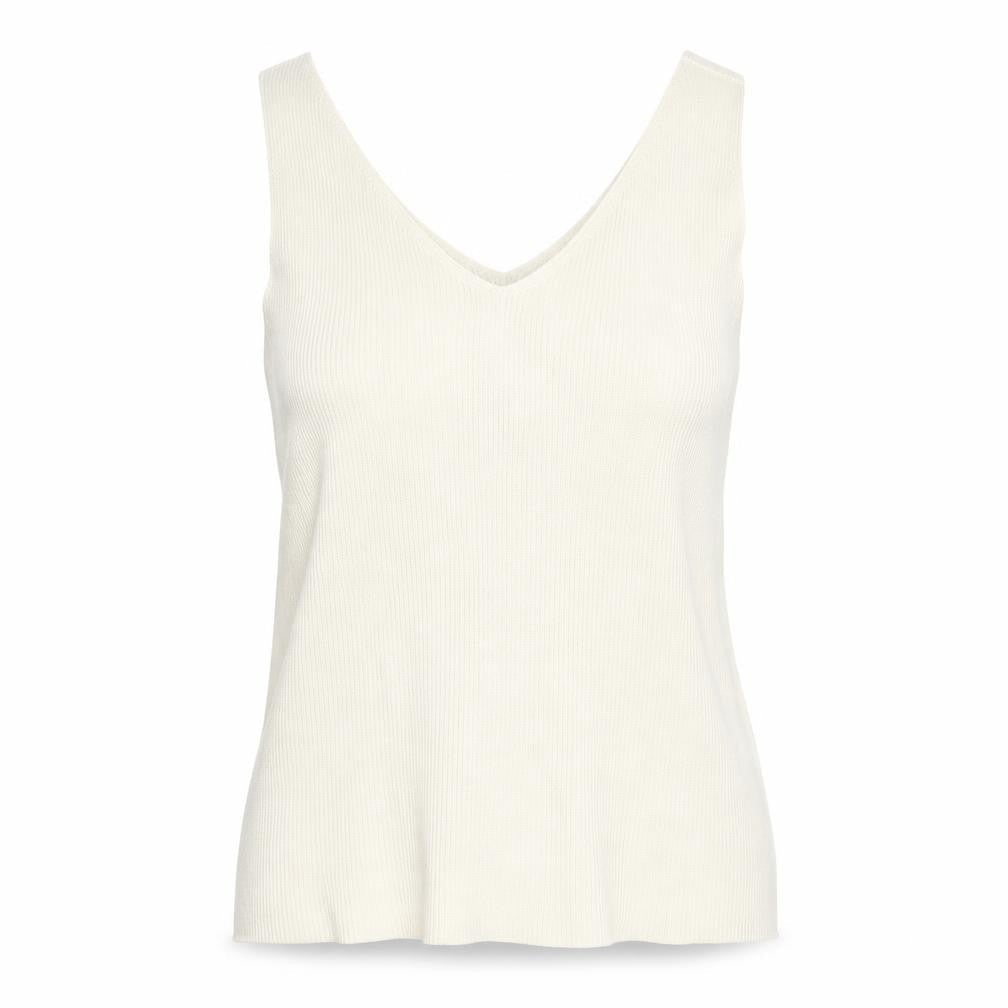 Marks and Spencer Beige V-Neck Sleeveless Knit Jumper