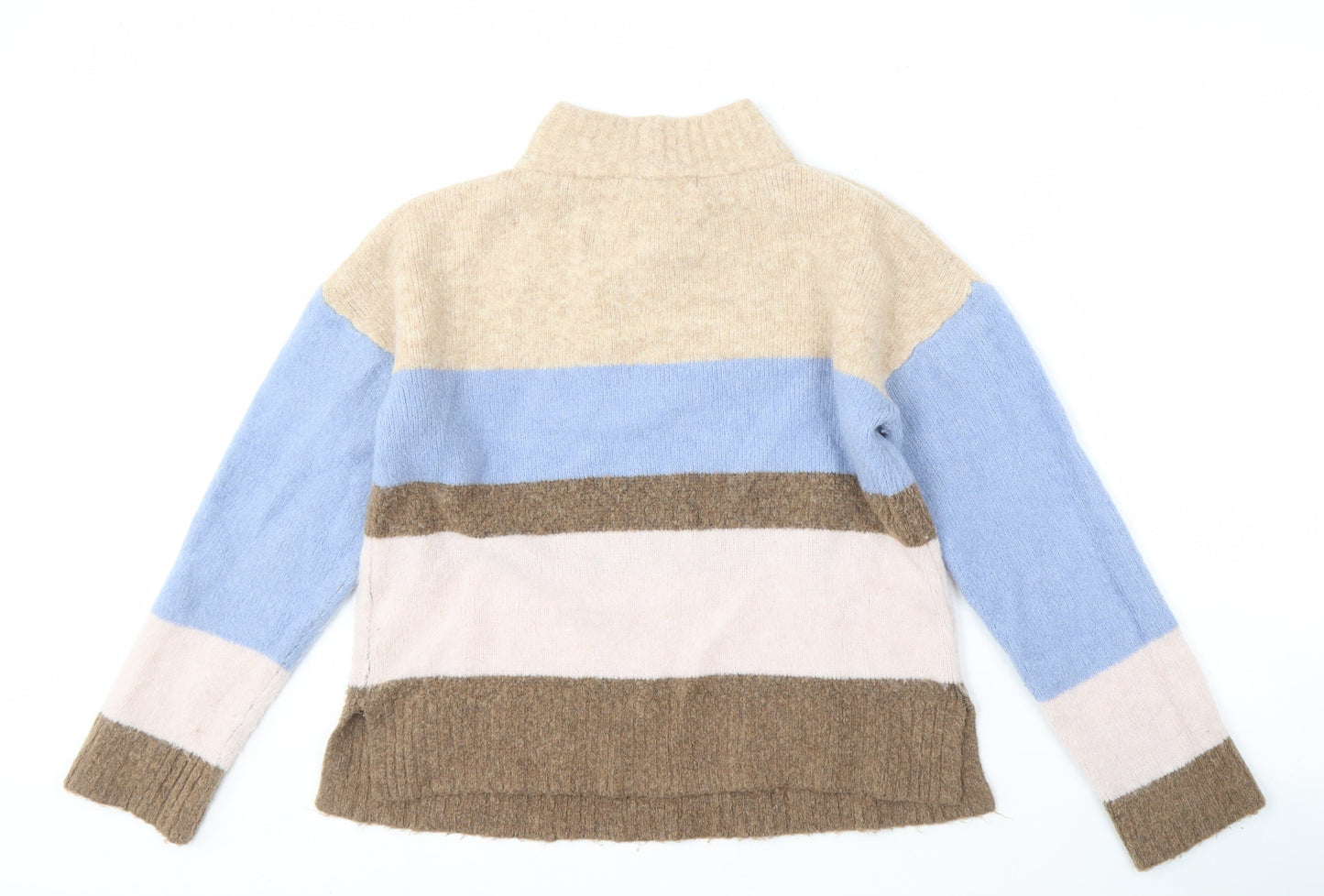 Next Women's Multicolour High Neck Striped Jumper