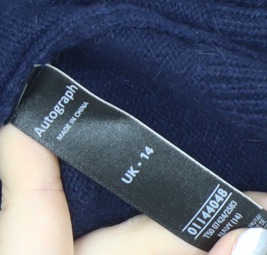 Marks and Spencer Women's Blue Pullover Jumper UK 14