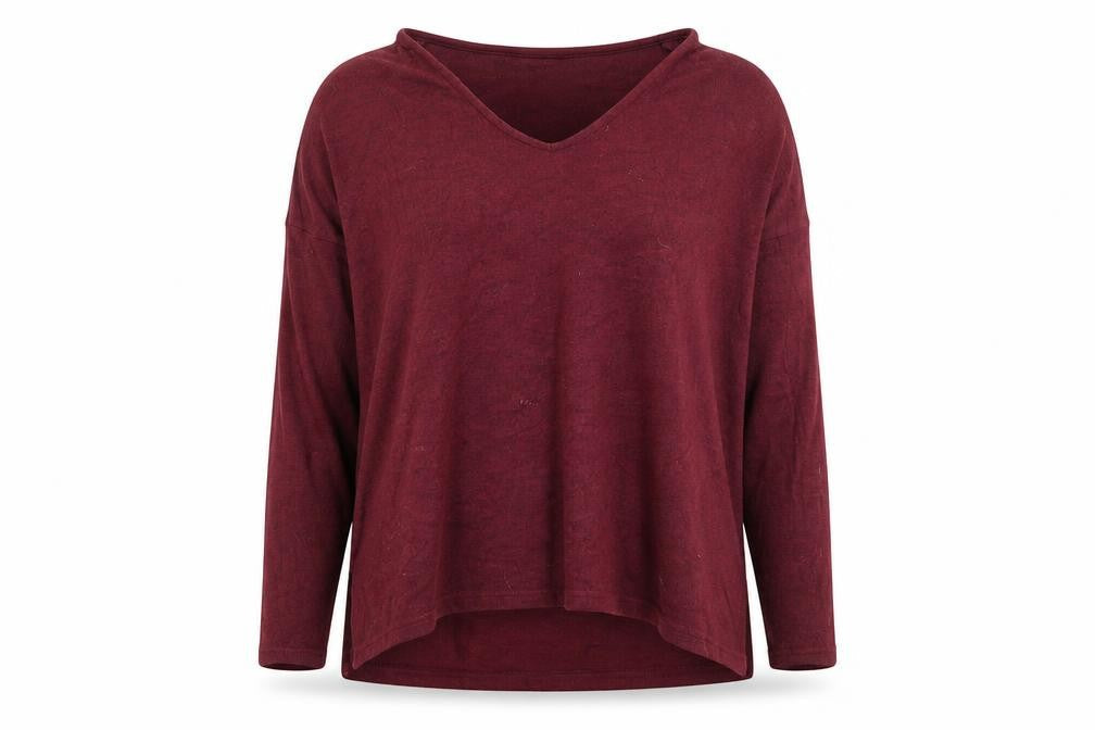 Front view of Only Women's Red jumper -, size S, V-Neck
