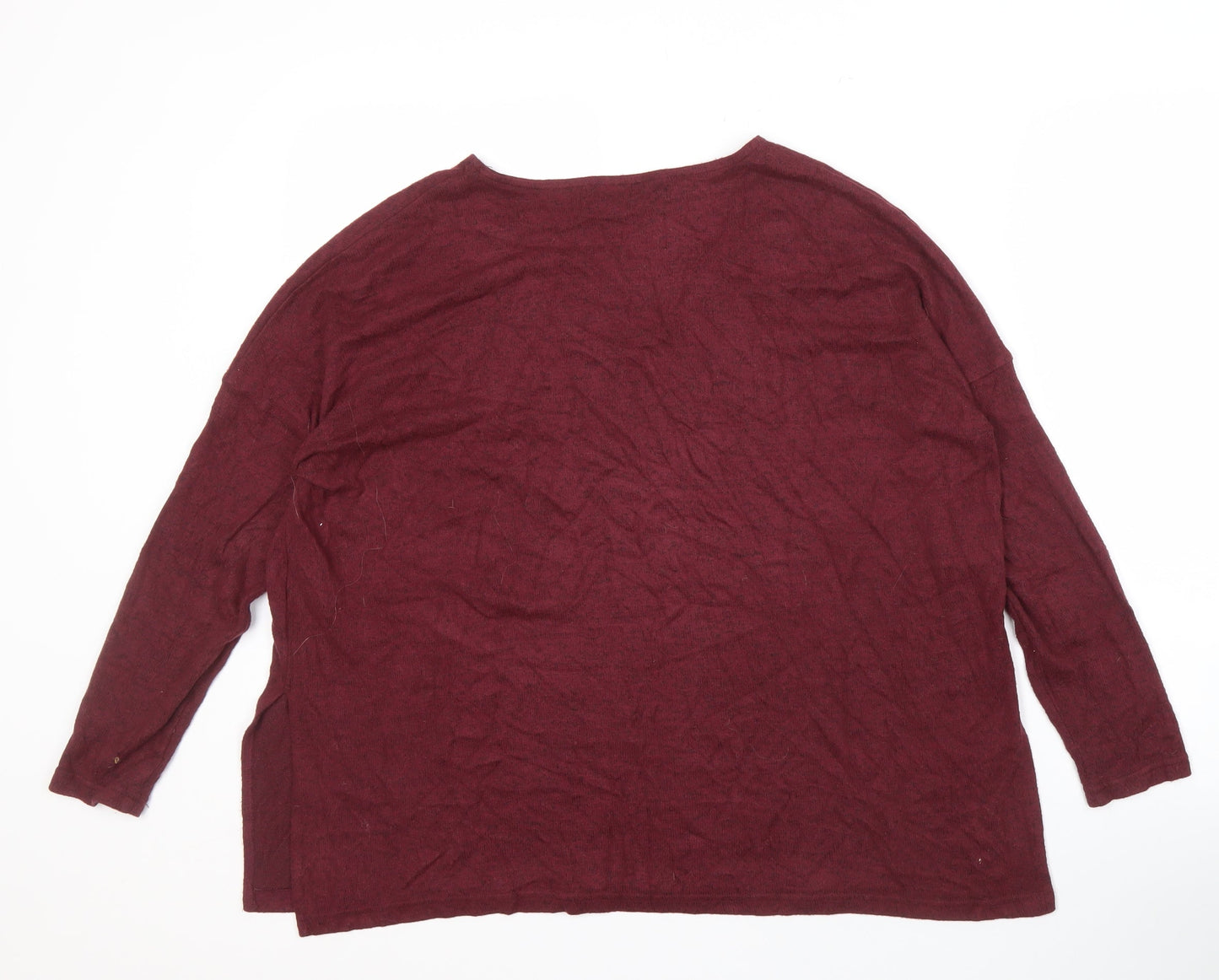 Only Women's Red Pullover Jumper - Size S, V-Neck