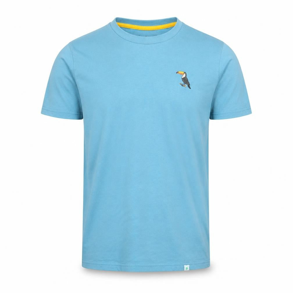 ICE & POP Men's Blue Animal T-Shirt, Small, Cotton