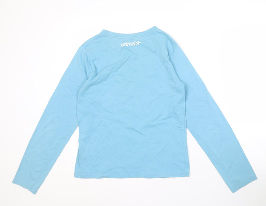 Animal Women's Blue Long Sleeve T-Shirt Size 14