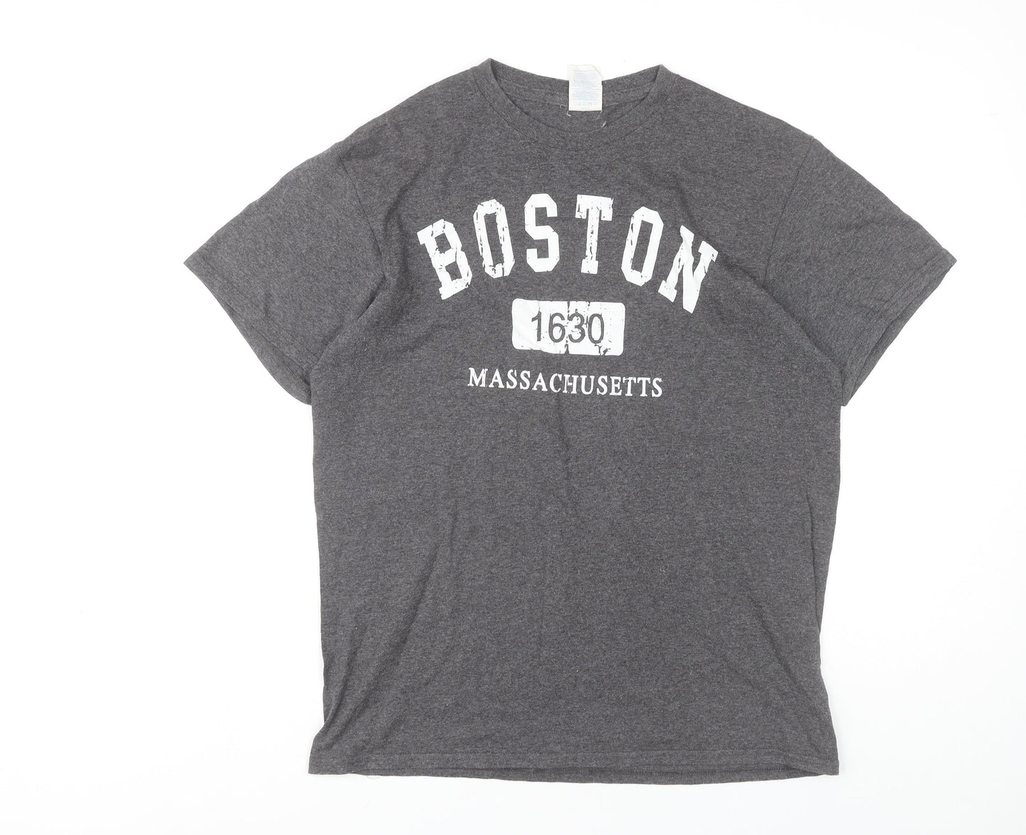 Delta Men's Grey Boston Classic Crew Neck T-Shirt M