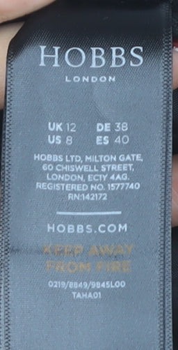 Hobbs Women's Black Tapered Trousers Size 12