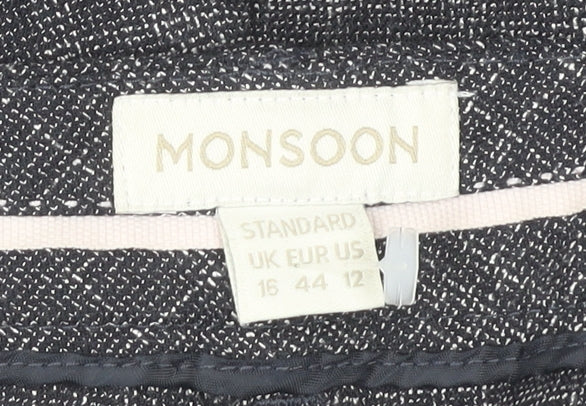Monsoon Women's Grey Trousers Size 16 Business Casual