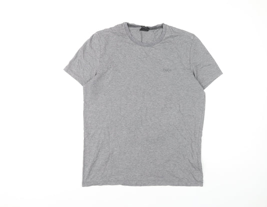 Hugo Boss Mens Grey Slim Fit T-Shirt Medium