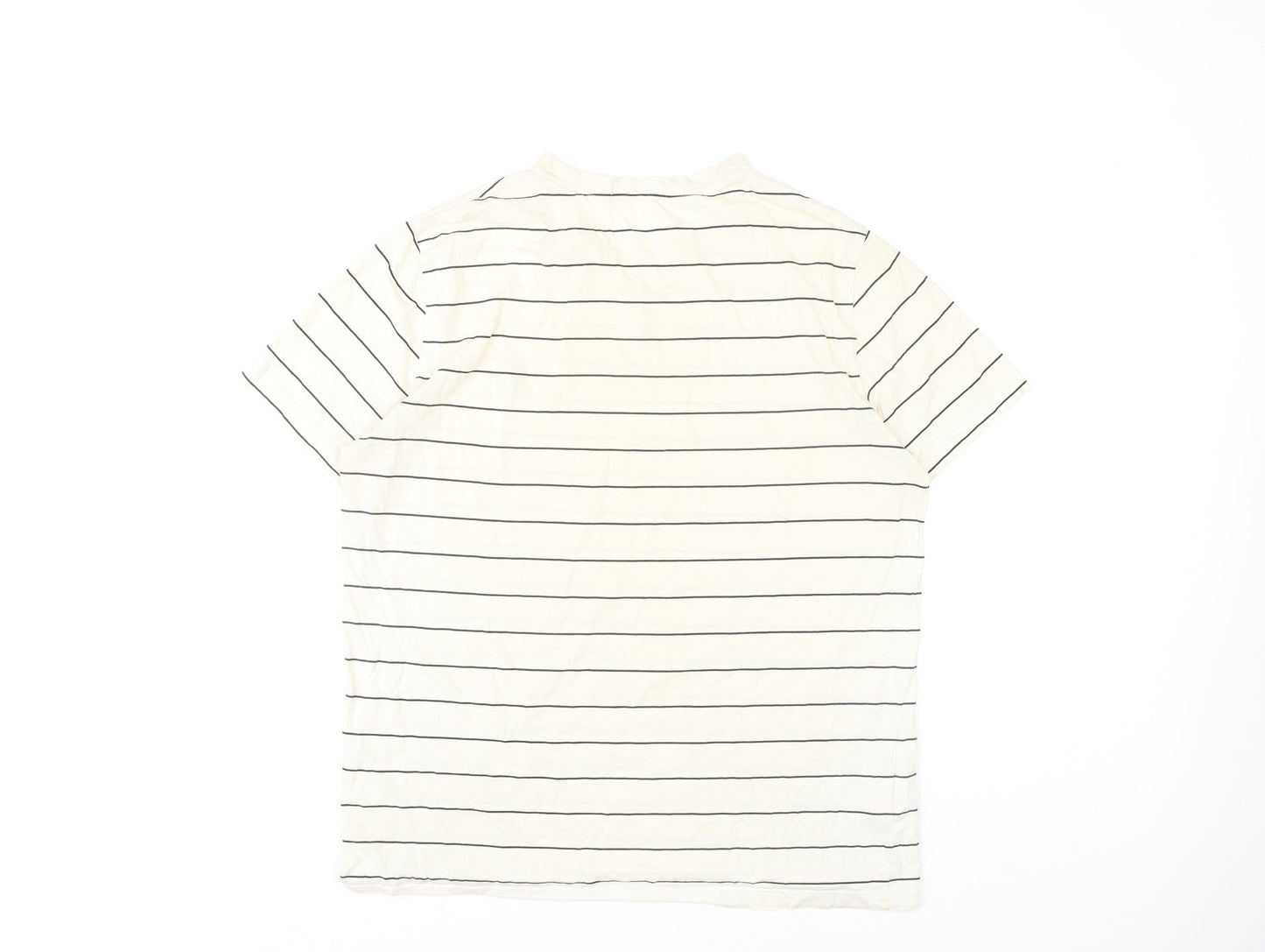 Fred Perry Men's Ivory Stripe T-Shirt, Medium