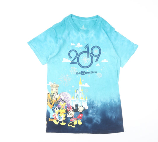 Disney Unisex Blue Graphic T-Shirt Size S