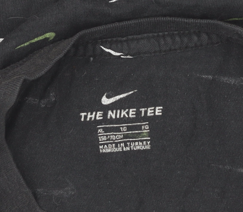 Nike Boys Black XL Graphic Print T-Shirt