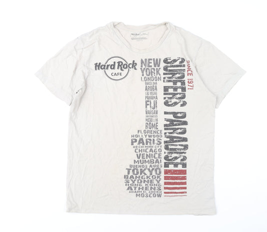 Hard Rock Cafe Men's White L Graphic T-Shirt