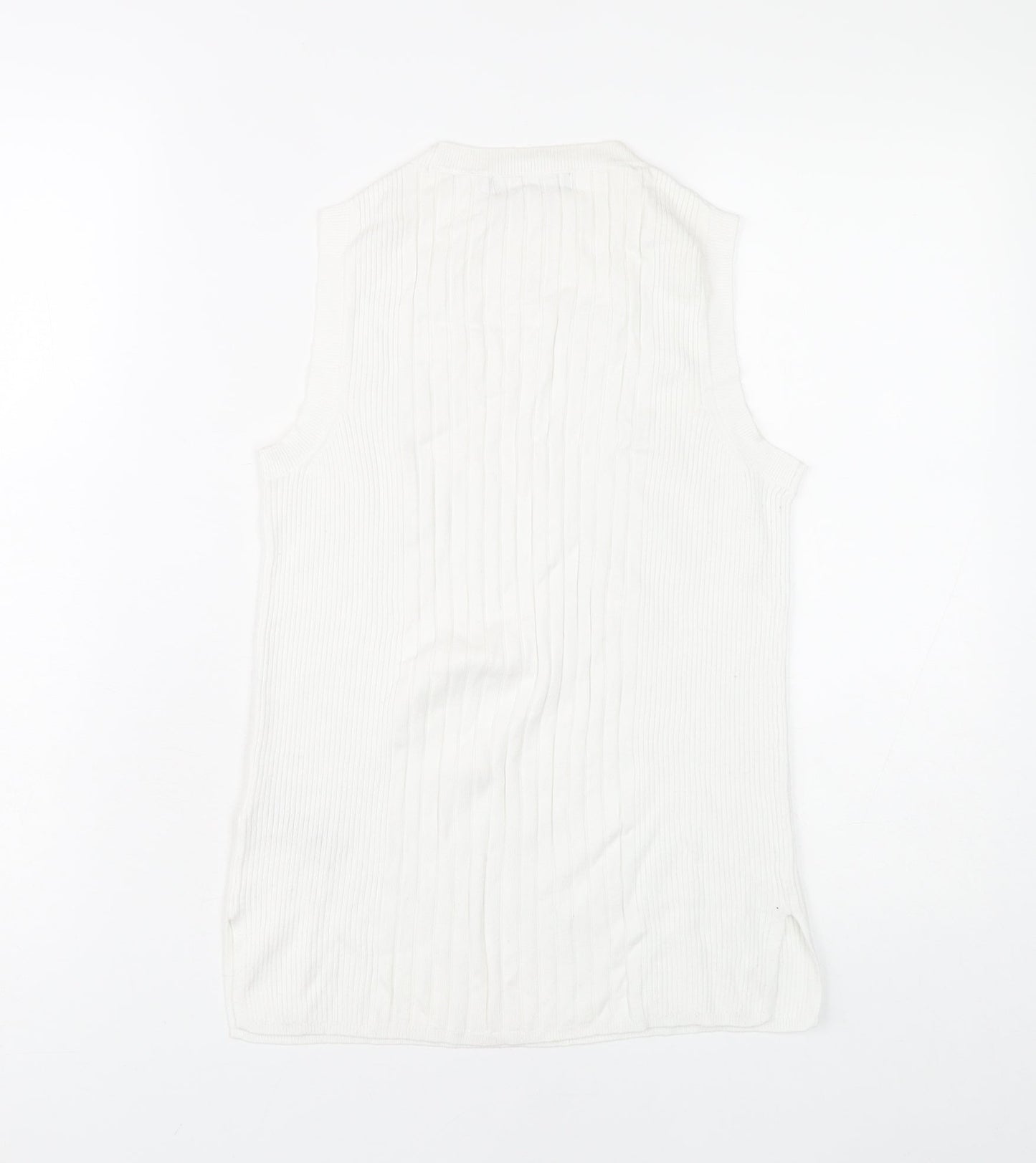 Marks and Spencer Women's White Sleeveless Top, M