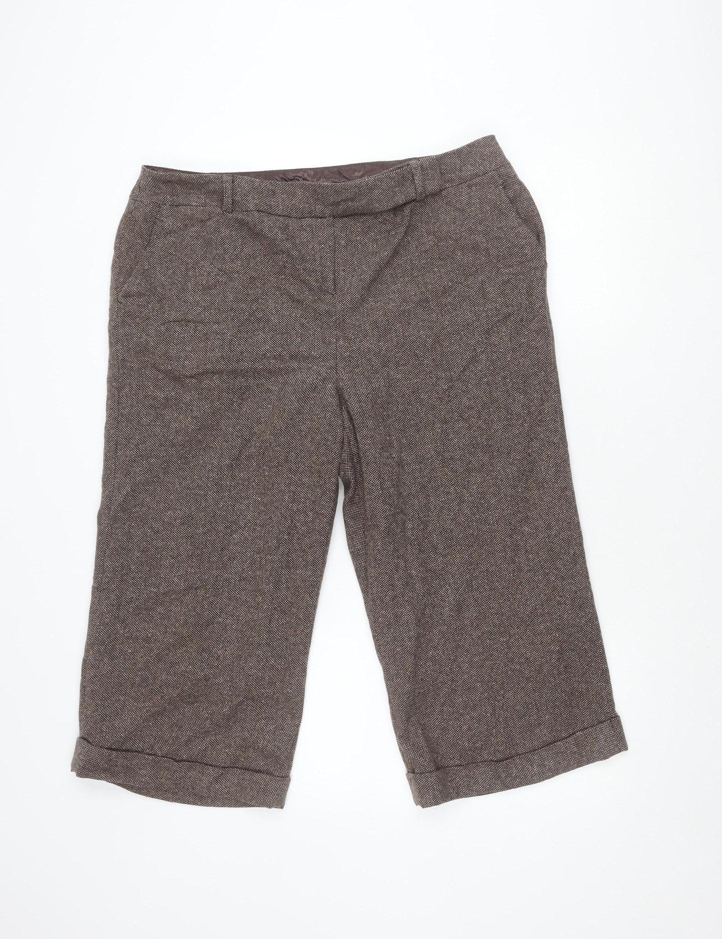 Wallis Women's Brown Cropped Trousers Size 18