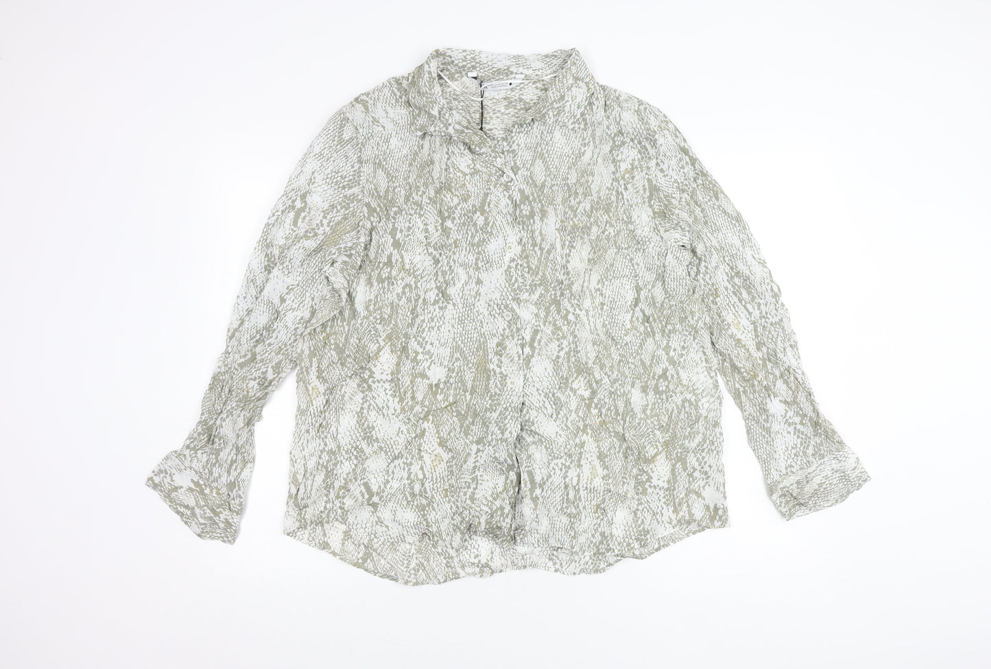 Zara Women's Multicoloured Animal Print Shirt