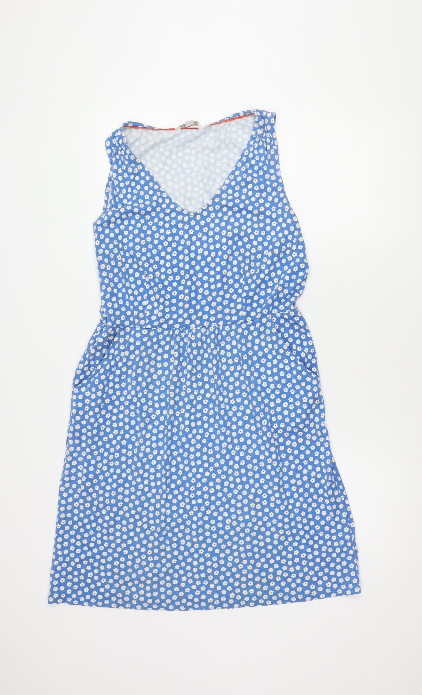Boden Women's Blue Floral Sleeveless Dress Size 14
