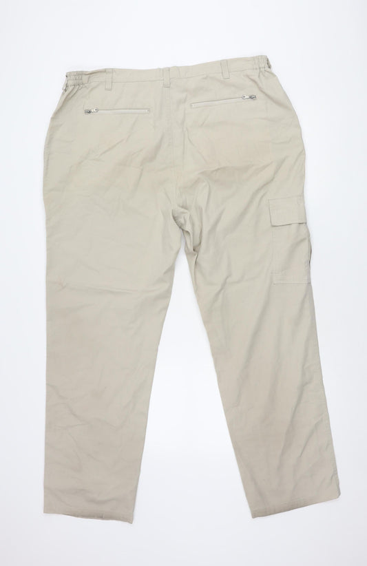 Cotton Traders Beige Cargo Trousers UK Size 14 Unisex