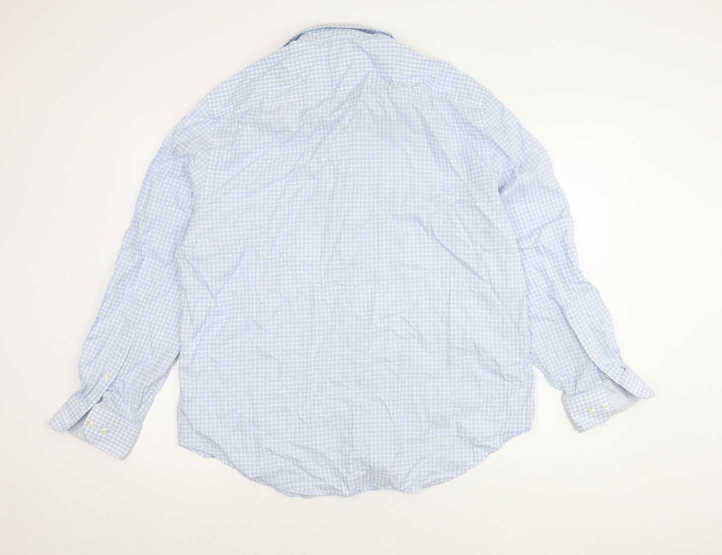 Jaeger Men's Blue Slim Fit Check Shirt 17.5