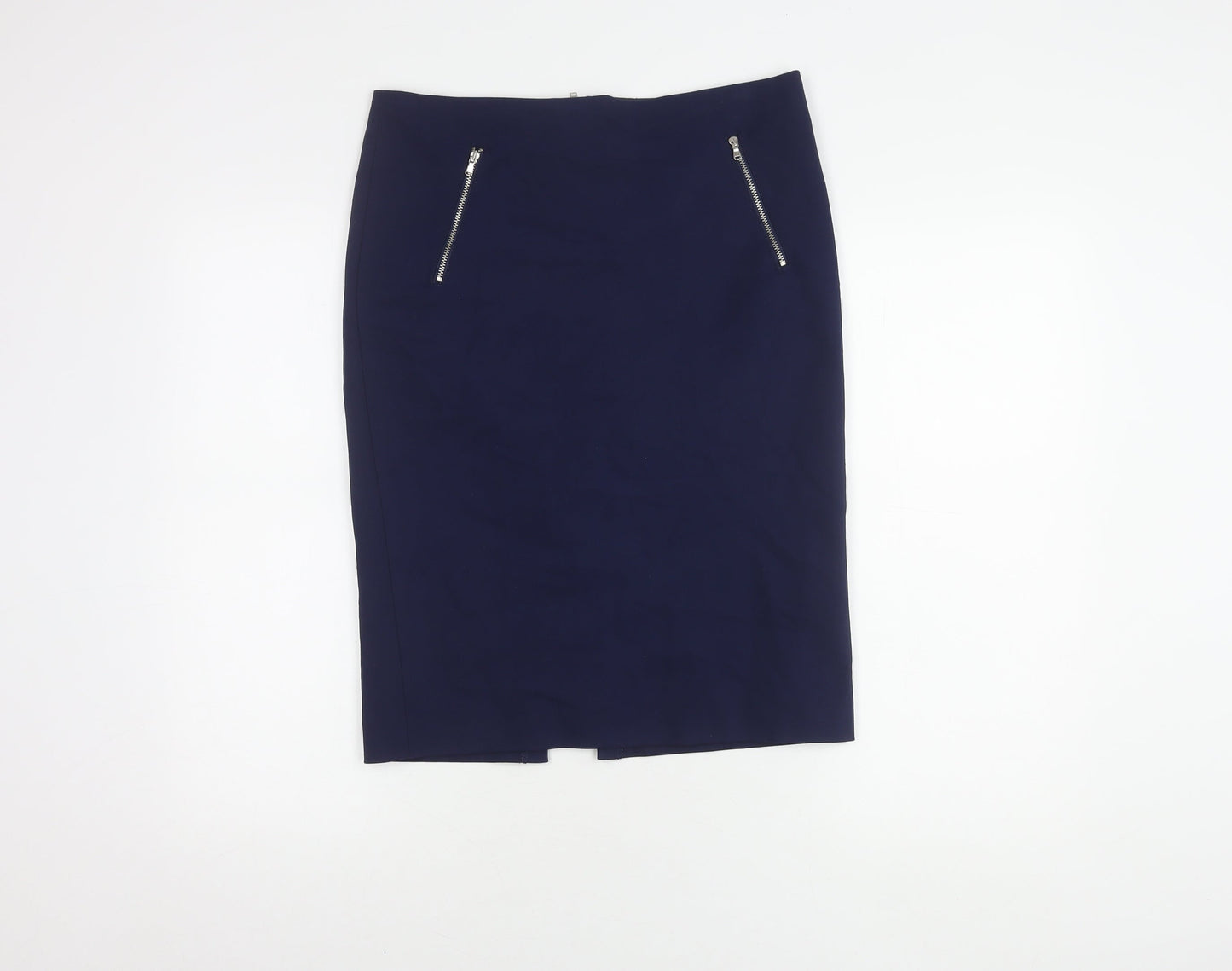 Marks and Spencer Women's Blue Pencil Skirt, Size 12