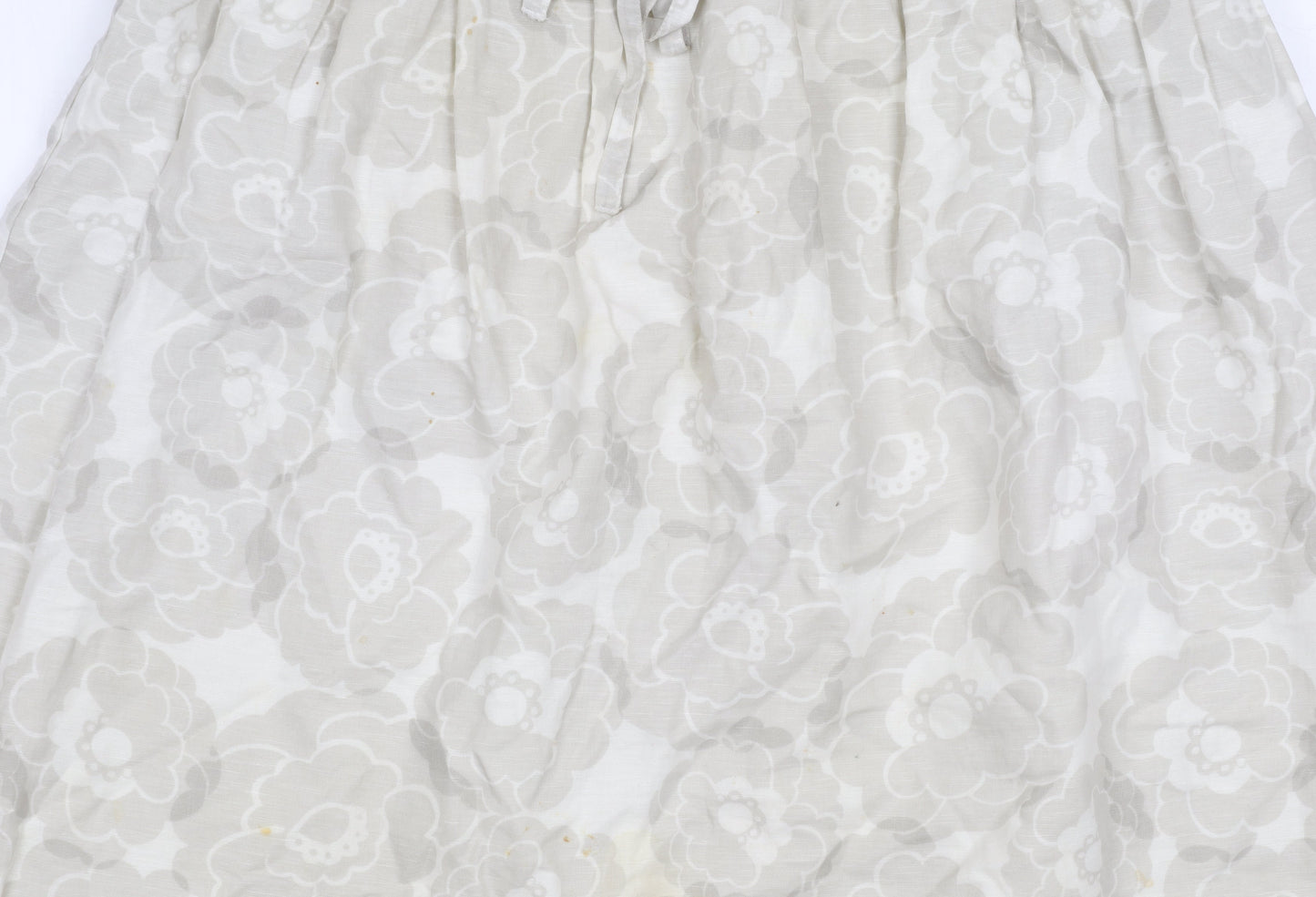 Gap Women's Ivory Floral Linen Dress, Size 12, Sleeveless