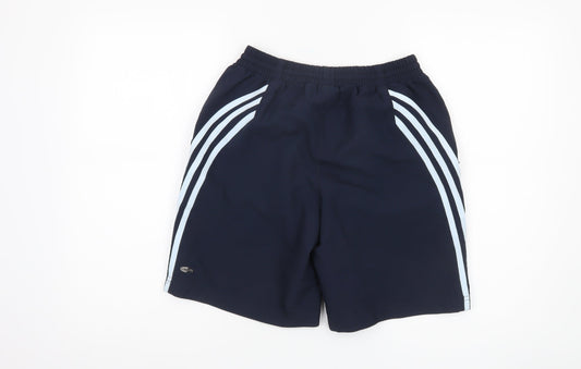 Adidas Boys Blue Athletic Shorts 11-12 Years with Pockets